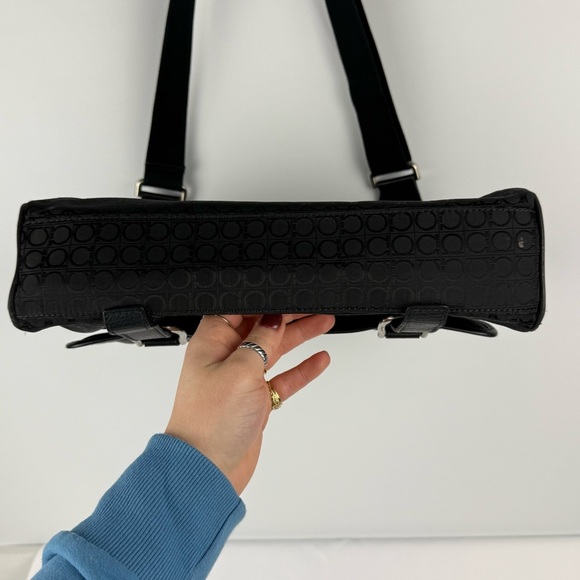 Authentic Salvatore Ferragamo Large Canvas Crossbody Messenger Bag – Black - Picture 8 of 14